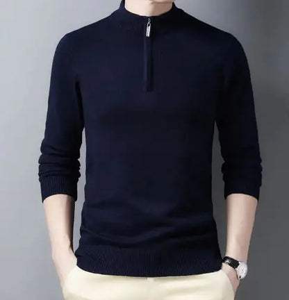 Men’s Half-Zip Knitted Sweater – Smart Casual Layer