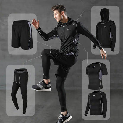 Men’s Quick-Dry Active Set | 5-Piece Everyday Sportswear Set