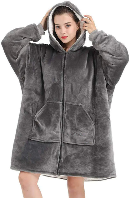 Oversized Wearable Blanket Hoodie | Soft Fleece Comfort