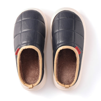 Thick-Soled Plush Slippers for Couples – Winter Comfort