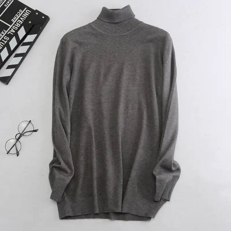 Men's Solid Color Slim Fit Turtleneck Sweater