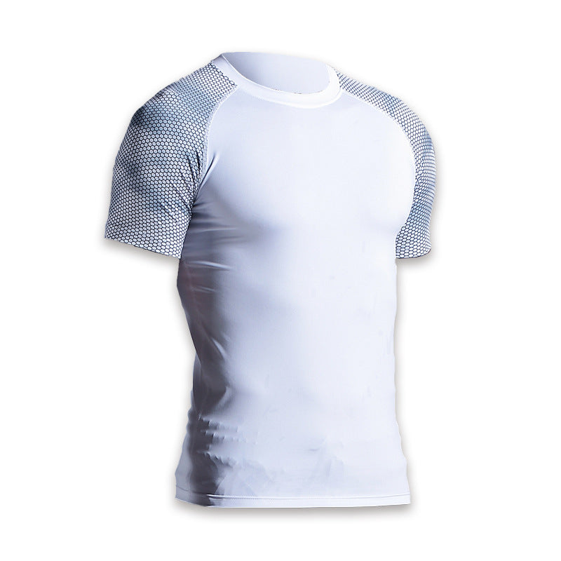 Herren Sommer Color-Block Quick-Dry Workout-T-Shirt