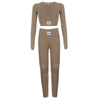 Women’s Color-Blocking Yoga Outfit – Flexible & Breathable Milk Silk Activewear