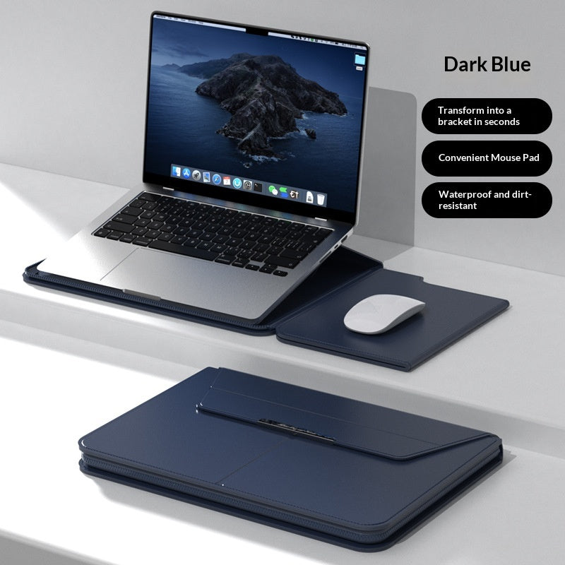 Laptop-Hülle aus PU-Leder mit Ständer