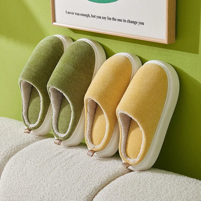 Velvet Cotton Indoor Slippers | Lightweight Indoor Winter Wear