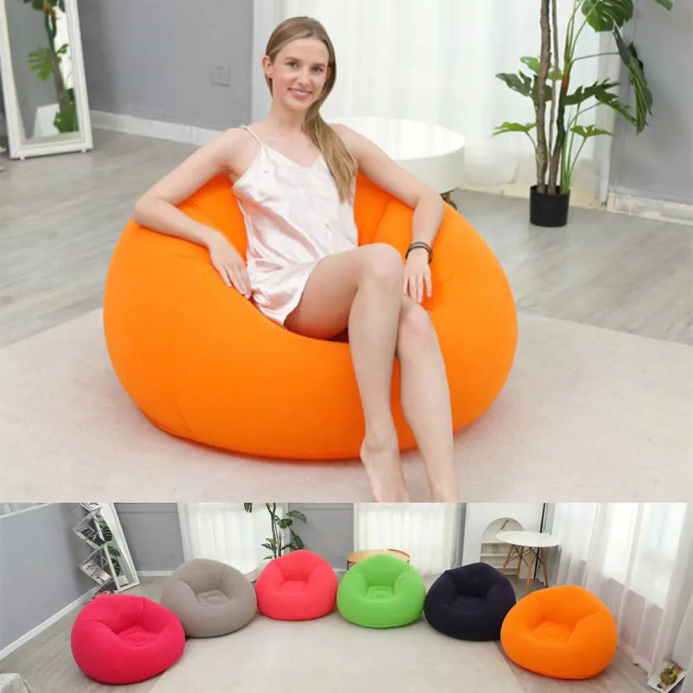 Inflatable Lazy Sofa Bed – Portable Outdoor Lounge Chair for Camping & Backyard