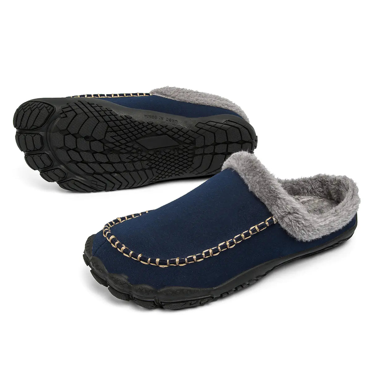 Men’s Thick Plush Winter Slippers | Indoor Non-Slip Warm Footwear
