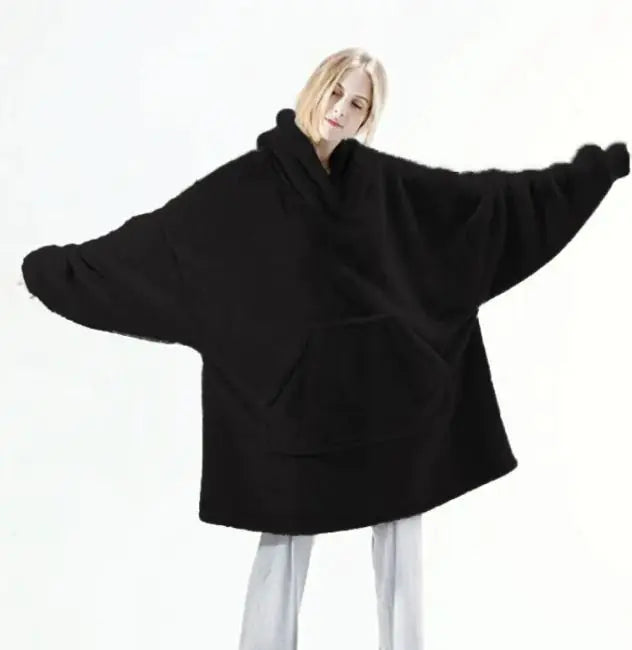 Double-Sided Fleece Thicker Wearable Blanket – Ultra Soft & Warm