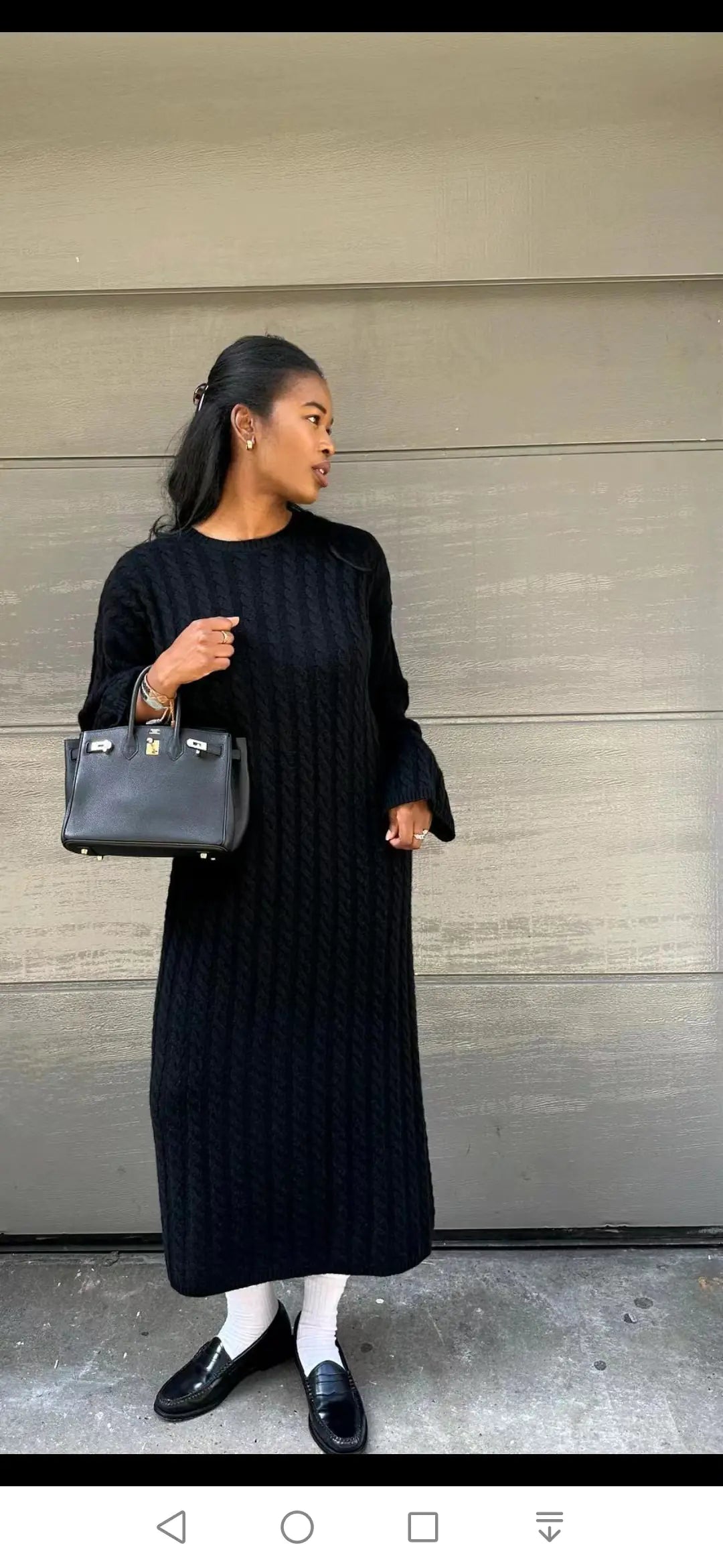 2023 Autumn European Style Long Knit Sweater Dress