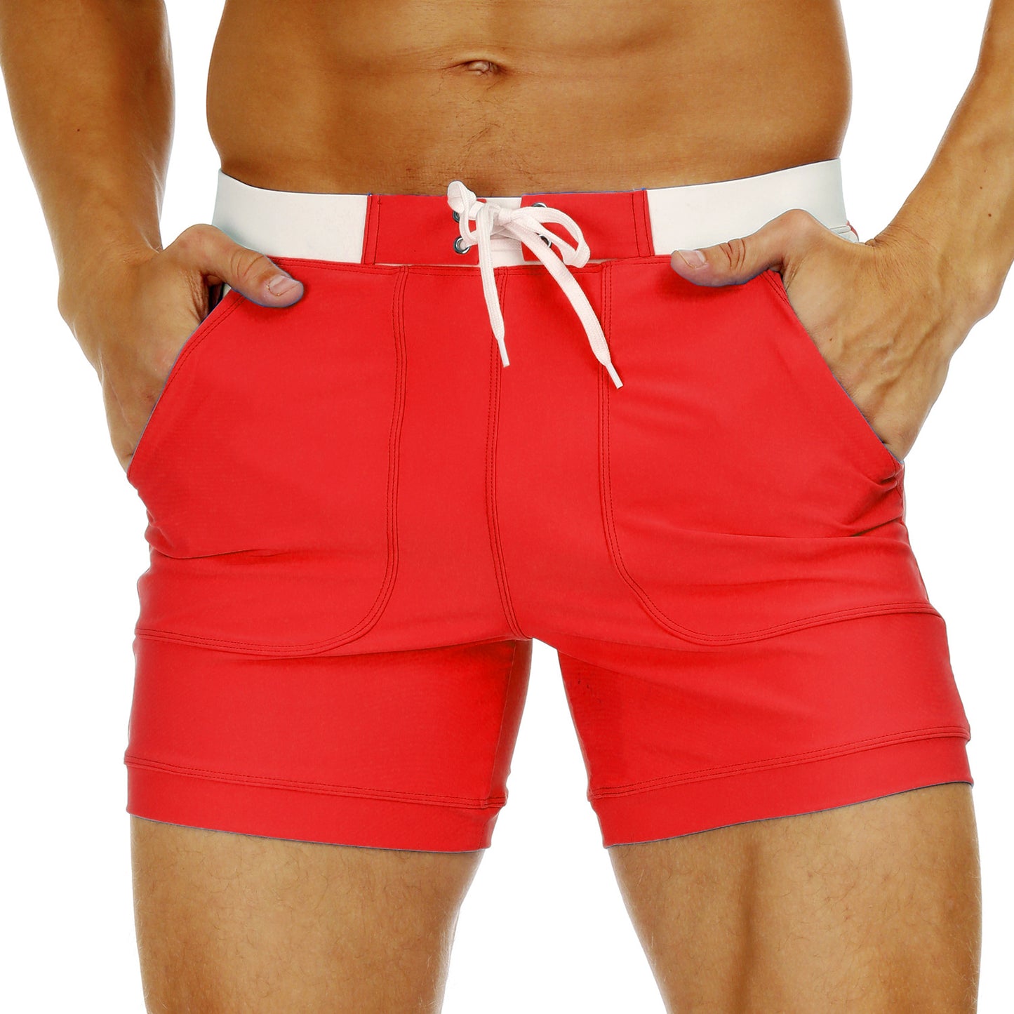 Men's Sexy Boxer Swim Shorts