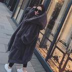 Faux Rabbit Hooded Fur Jacket & Vest Combo – Soft, Stylish Faux Fur Coat for Women