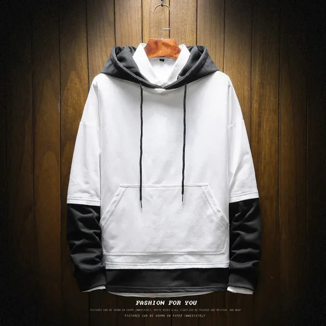 Punk Style Men’s Hoodies & Long Sleeve Shirts – Patchwork Casual Wear