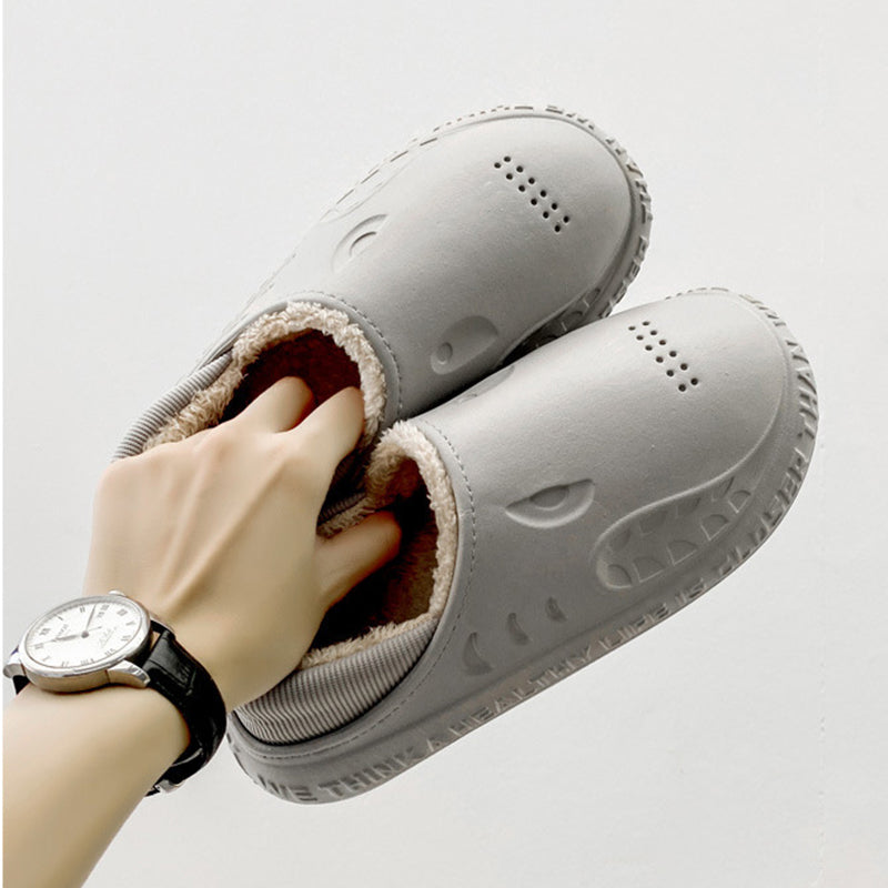 Unisex Wave-Design Plush Indoor Slippers | Soft Slip-On Home Comfort