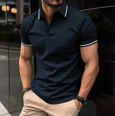 Men’s Sports Casual Lapel Polo Shirt