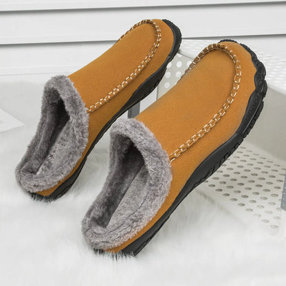 Men’s Thick Plush Winter Slippers | Indoor Non-Slip Warm Footwear