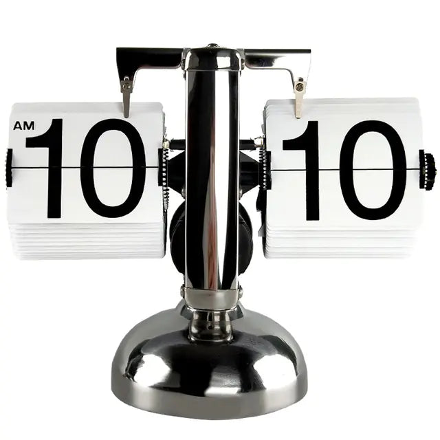 European Style Automatic Flip Clock – Retro Page-Flipping Timepiece for Home & Office