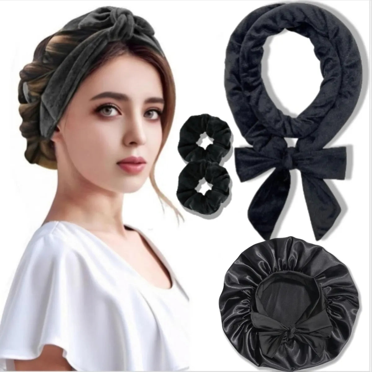 Hair Band Hairdressing Big Wave Sleep Hair Curler – Heatless Overnight Waves