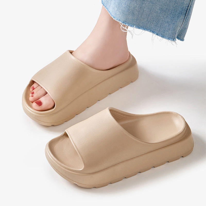 Women’s Open Toe Platform Slides – Thick Sole Summer Comfort Slippers