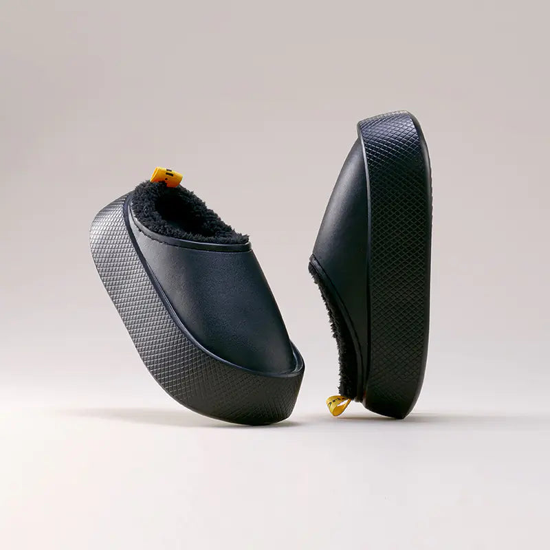 Waterproof Plush Cotton Slippers for Indoor Comfort