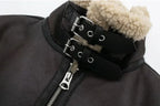 Women’s Fashion Double-sided Short Jacket – Stylish Loose Fit for Adults