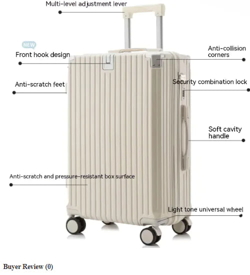 Trolley Luggage Set | Durable Travel Suitcase with Password Lock