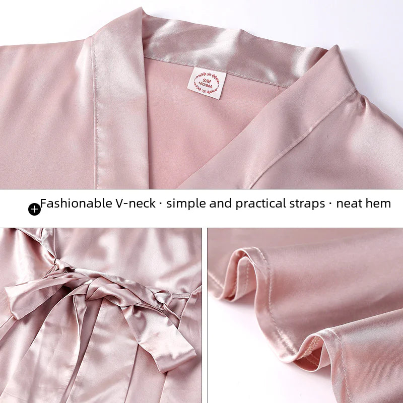 Women's Silk Satin Robe - Stylish Homewear and Loungewear