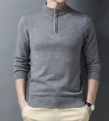 Men’s Half-Zip Knitted Sweater – Smart Casual Layer