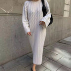 2023 Autumn European Style Long Knit Sweater Dress