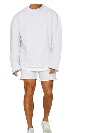 Luxe Leisure Set – Men’s Two-Piece Sweater & Shorts Outfit