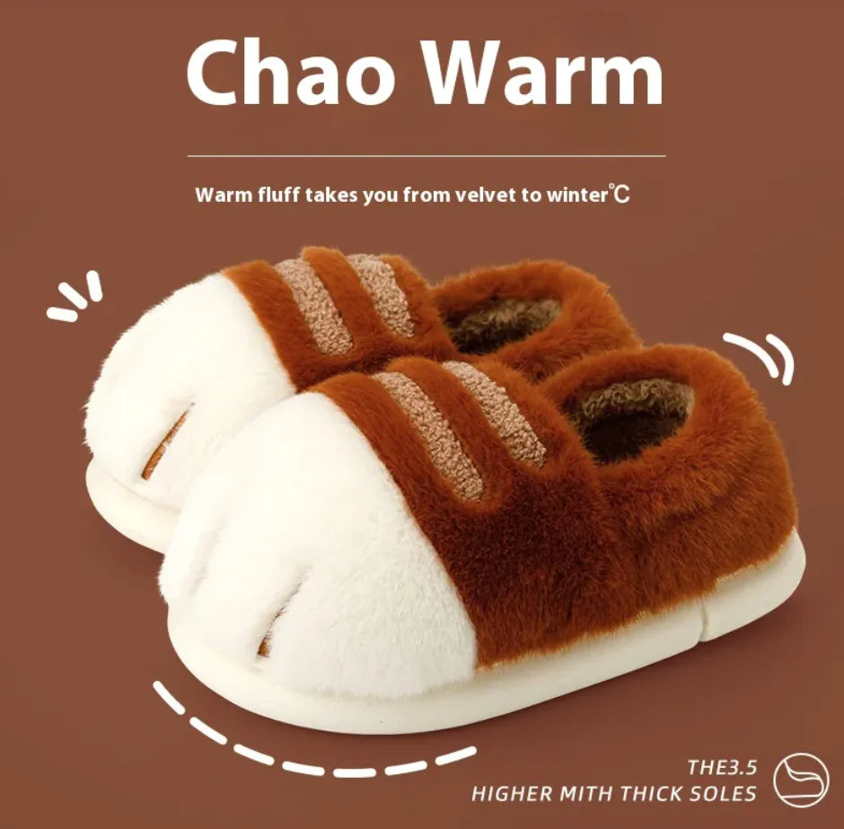 Cozy Velvet Lined Warm Slippers – Plush Indoor Comfort & Anti-Slip Design
