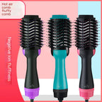 Dual-Purpose Hot Air Comb – Curling Hair Dryer & Ionic Straightener with Infrared Technology