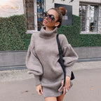 2020 Autumn Winter Women's Knit Sweater Dress