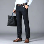 Casual Business Pants for Middle-aged Men – All-Season Cotton Comfort