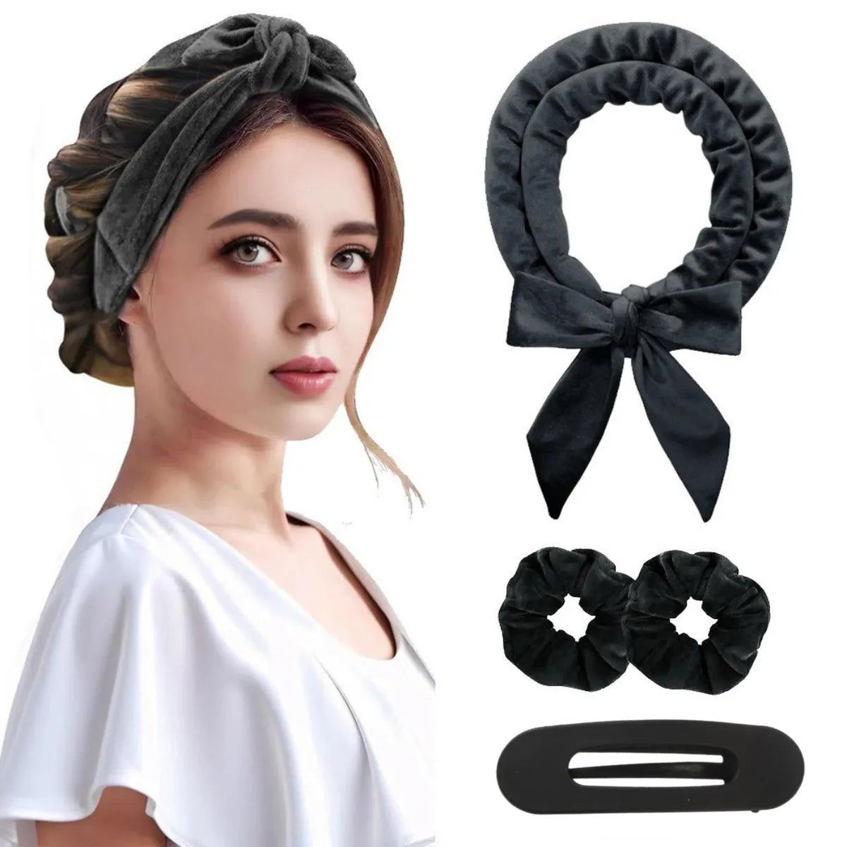 Hair Band Hairdressing Big Wave Sleep Hair Curler – Heatless Overnight Waves