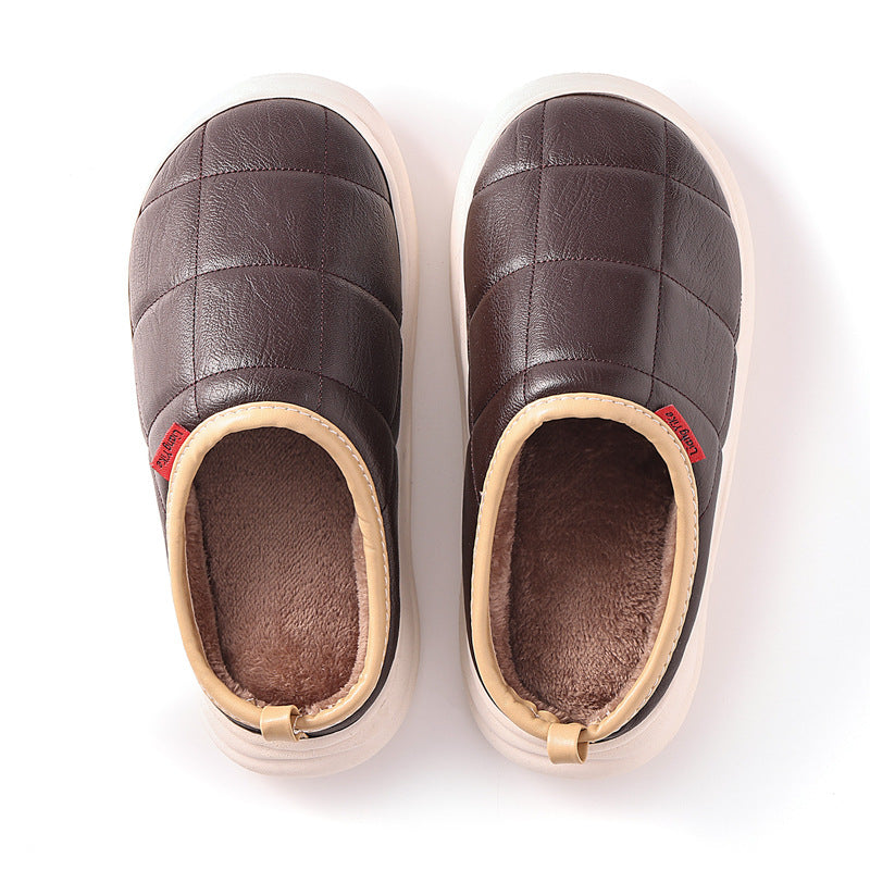 Thick-Soled Plush Slippers for Couples – Winter Comfort