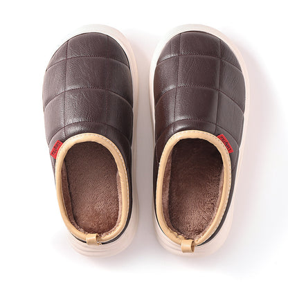 Thick-Soled Plush Slippers for Couples – Winter Comfort
