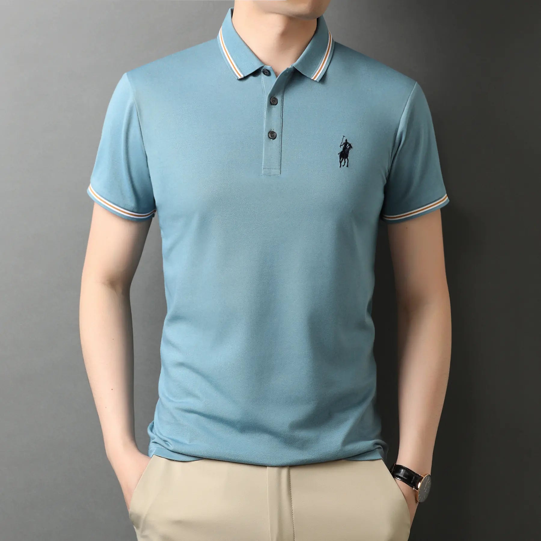 Yacht 2023 Summer Men's Short Sleeve Polo Shirt