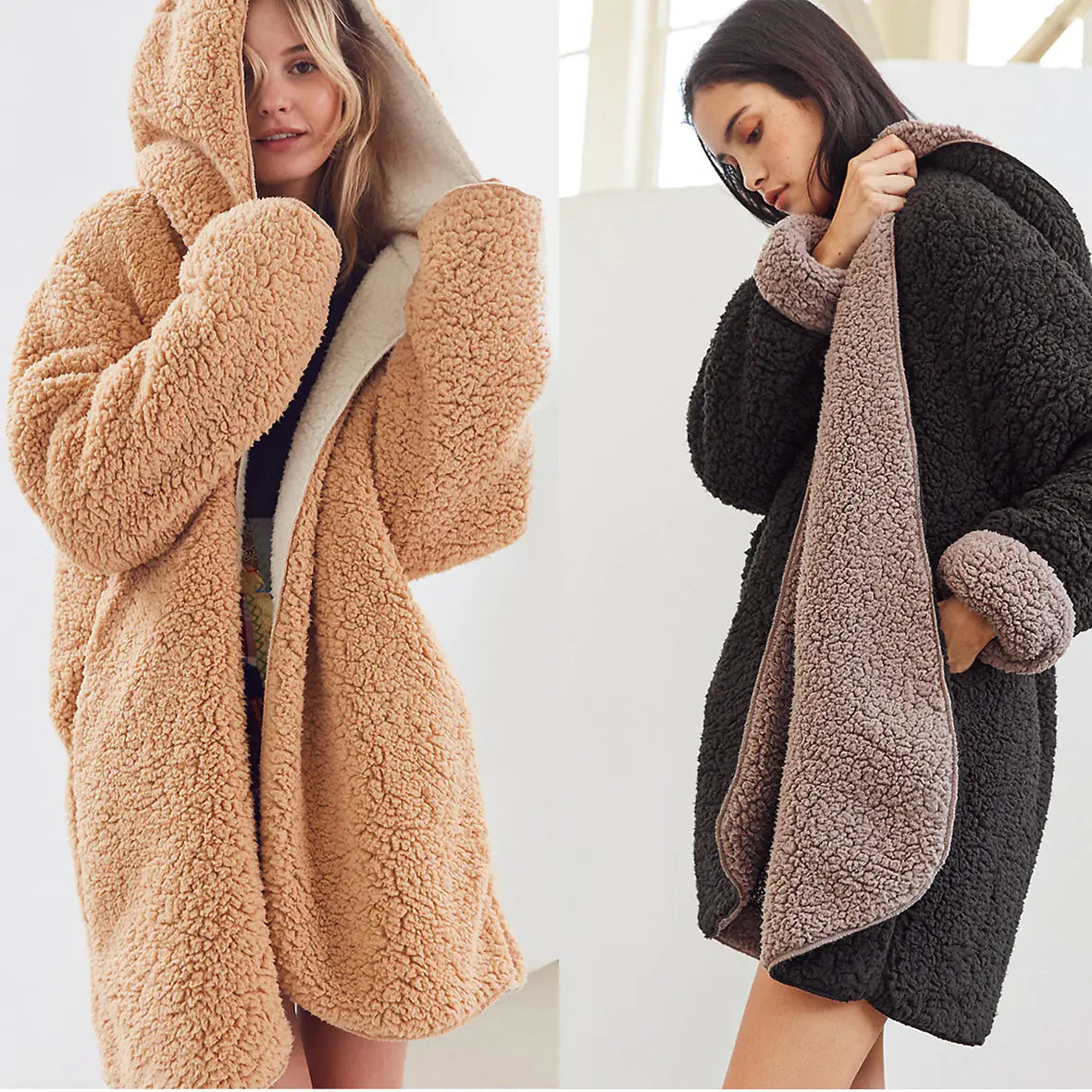 Double-Sided Terry Coat for Women – Cozy & Stylish Lazy Coat