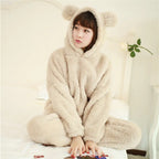 Coral Fleece Pajamas - Warm Homewear Set