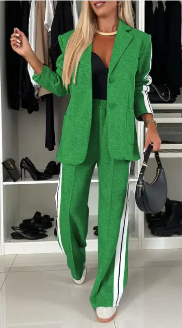 Seasonal Elegance Lapel Suit – Classic Autumn & Winter Long Sleeve Outfit