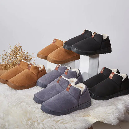 Unisex Furry Winter Slides | Warm Indoor Slippers