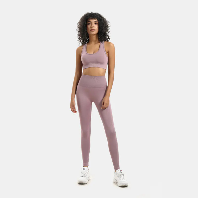 Ensemble de Yoga Sans Couture en Maille pour Femmes - Tenue de Sport