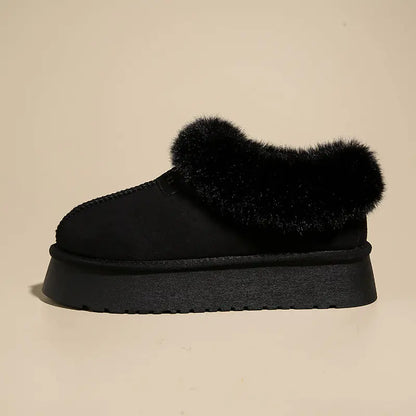 Soft Faux Suede Winter Slippers for Women – Warm Plush Lining