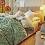 Double-layer Lambswool Thickened Blanket – Warm & Taffeta Comfort