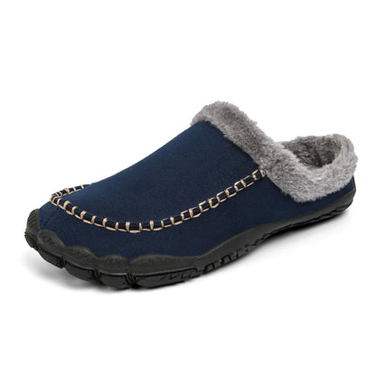 Men’s Thick Plush Winter Slippers | Indoor Non-Slip Warm Footwear