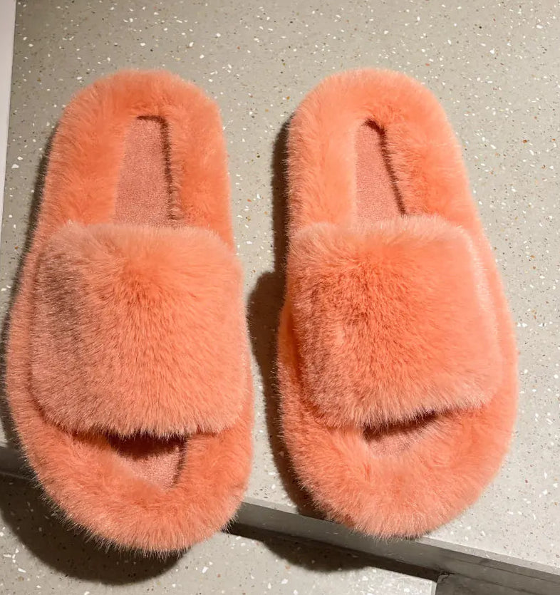 Fashion Plush Slippers for Women | Soft Indoor Comfort