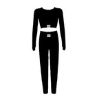 Women’s Color-Blocking Yoga Outfit – Flexible & Breathable Milk Silk Activewear