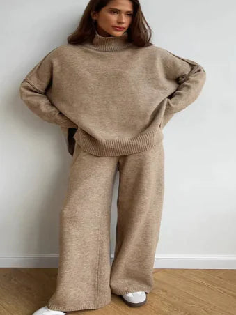 Knit Pants Set – Chic Two-Piece Knitted Outfit