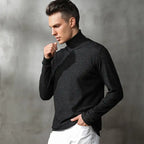 Men's Solid Color Slim Fit Turtleneck Sweater