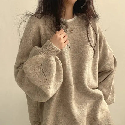 Women’s Loose Knit Sweater – Soft Relaxed Everyday Fit